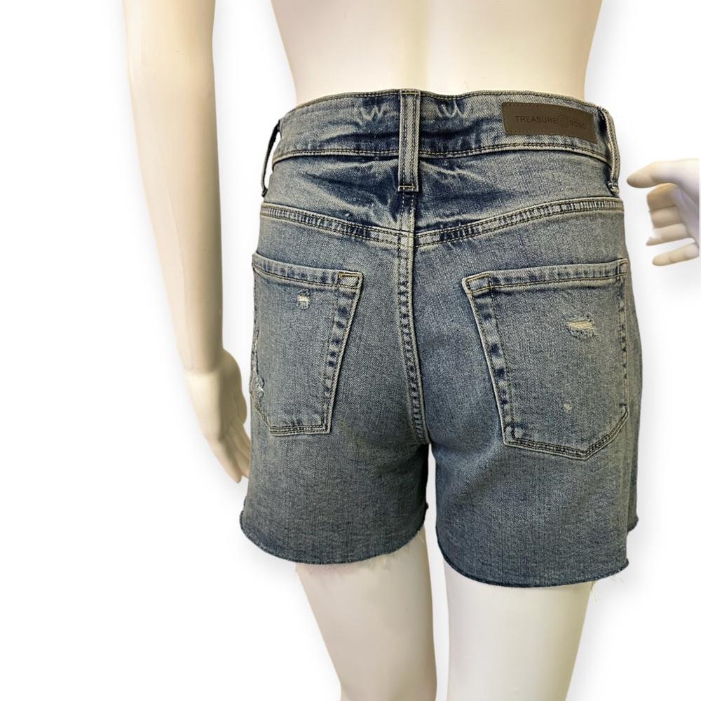 Foster Boyfriend High Rise Treasure & Bond Denim Shorts - Picture 4 of 6